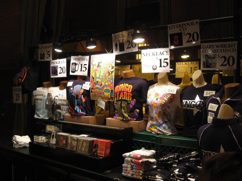 aumento de la venta de merchandising musical