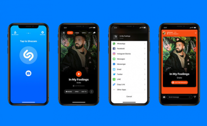 Shazam con Instagram Stories